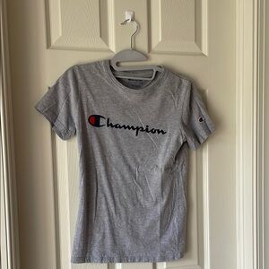 Champion Heather Gray Tee with Logo